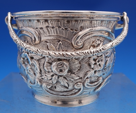 Nut Bowl Basket w/ swinging arm wt 3.42ozt 3